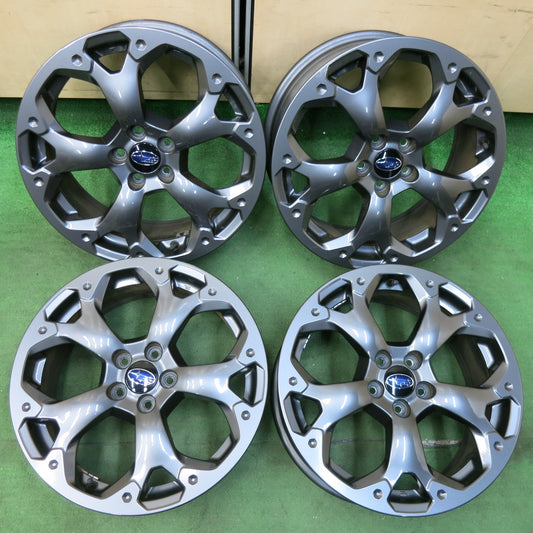 [送料無料] キレイ★スバル XV 2.0e-L EyeSight Smart Edition GT 後期 純正 ホイール 17インチ 特別仕様車 17×7J PCD100/5H★5011506SYホ