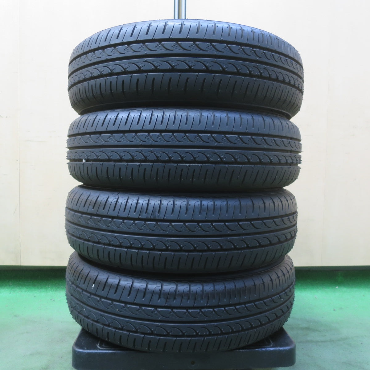 新車外し！25年◎ホンダ JF3 JF4 N-BOX 純正 スチール 155/65R14 ヨコハマ ブルーアース AE01K 14インチ PCD100/4H◎6092303イノ