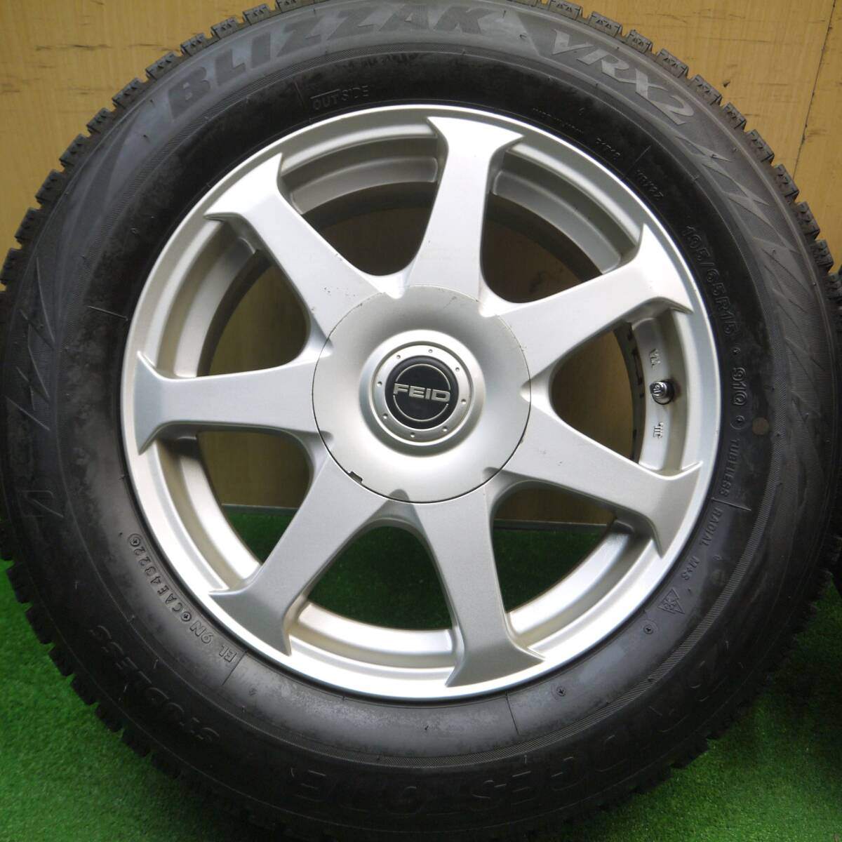 バリ溝！22年！9.5分★スタッドレス 195/65R15 ブリヂストン ブリザック VRX2 FEID 15インチ PCD100 114.3/5H マルチ★4121607Hス