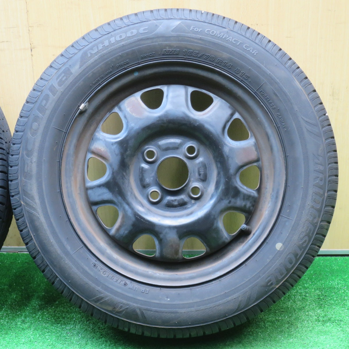 4本価格！21年★165/70R14 ブリヂストン エコピア NH100C スチール ホイール 14インチ PCD100/4H★5110304NJノ