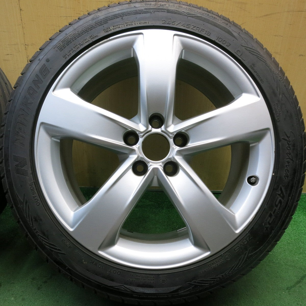 バリ溝！8.5分★アウディ A4 A5 A6 等 純正 245/45R18 ナンカン Sportnet AS-2+ 18インチ PCD112/5H★5080801HAノ