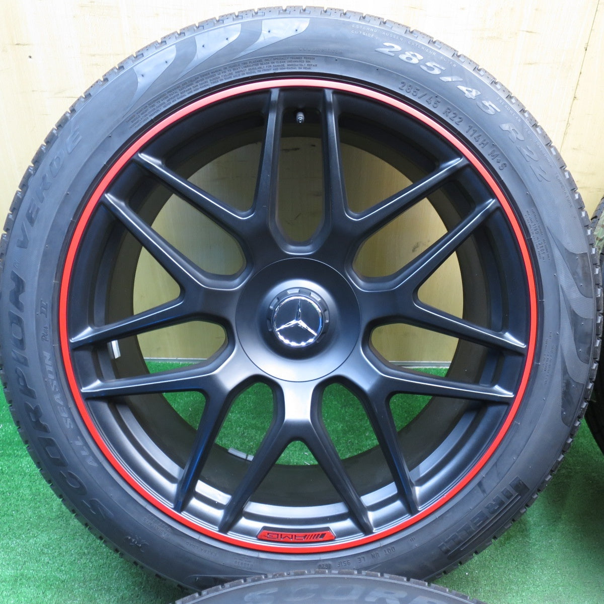 ほぼ未使用★ベンツ Gクラス G63 W463 AMG タイプ 285/45R22 ピレリ スコーピオン VERDE オールシーズン プラスⅡ 22インチ PCD130/5H★3041201クノ