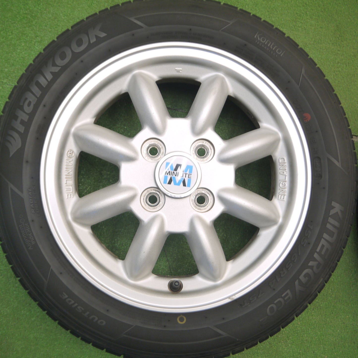 [送料無料] 4本価格★ダイハツ ミラジーノ ミニライト MINILITE 純正 155/65R14 ハンコック キナジー ECO2 14インチ PCD100/4H★5012011Hノ