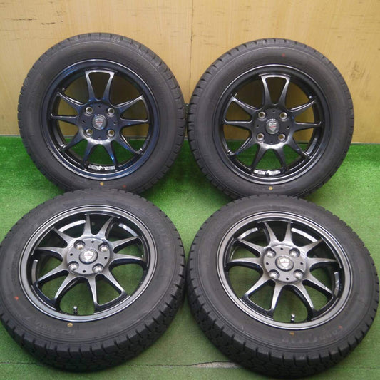 超バリ溝！22年！キレイ！ほぼ10分★スタッドレス 155/65R14 グッドイヤー アイスナビ7 ESTROSA エステローザ 14インチ PCD100/4H★5022504Hス