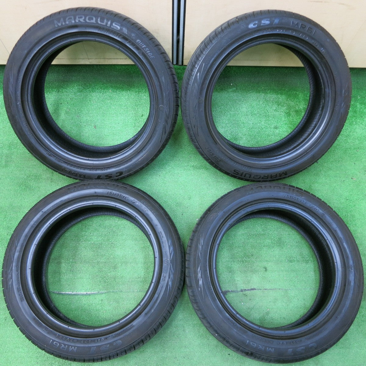 *送料無料* バリ溝！21年！9.5分★軽サイズ 165/55R14 マーキス CST MR61 タイヤ 14インチ ライフ ゼスト パレット ラパン アルト等★4052802イノタ