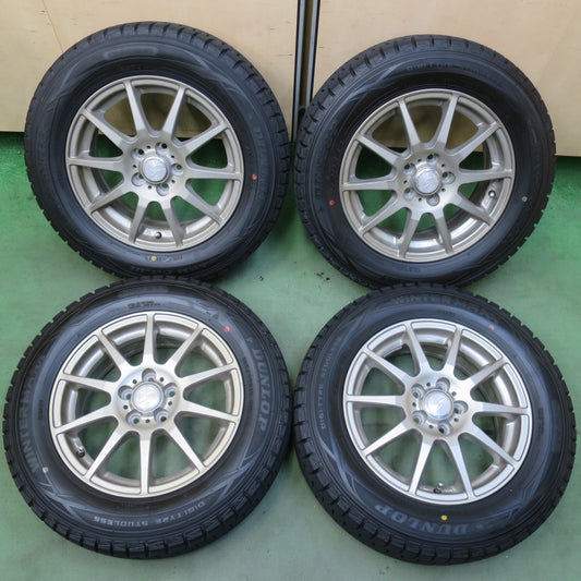 バリ溝！ほぼ10分◎プリウス 等 195/65R15 スタッドレス ダンロップ ウインターマックス WM01 STRANGER ストレンジャー 15インチ PCD100/5H◎6072602イス