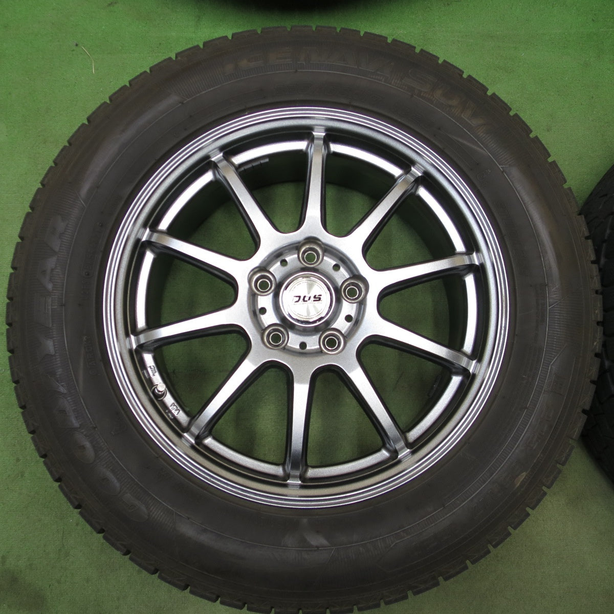バリ溝！キレイ！9.5分◎スタッドレス 225/65R17 グッドイヤー アイスナビ SUV D.O.S. DOS 社外 アルミ 17インチ PCD114.3/5H◎6081208NGス