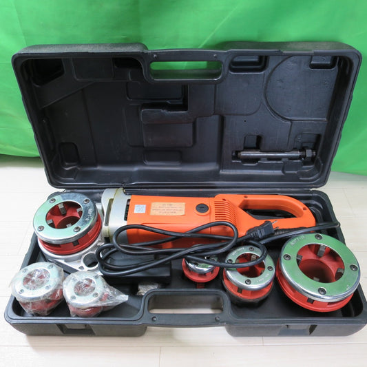 [送料無料] ☆エイシン ポータブル パイプ マシン 電動 パイプ ネジ切り機 100V ZIT-KY01-50 ケース付き 電動 工具☆