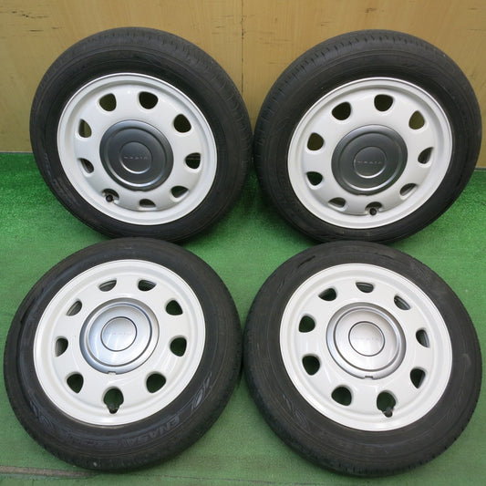 バリ溝！23年！8.5分★スズキ アルト ラパン ショコラ 純正 155/65R14 ダンロップ エナセーブ EC300+ 14インチ PCD100/4H★6050510HAノ