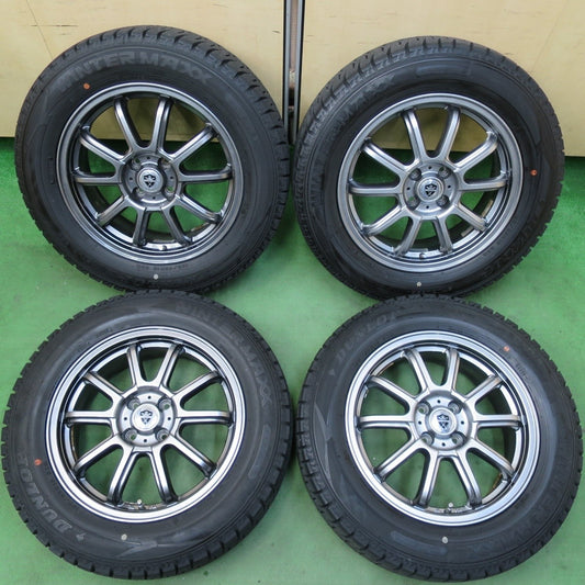 バリ溝！キレイ！9.5分★スタッドレス 195/65R16 ダンロップ ウインターマックス WM02 ESTROSA エステローザ 16インチ PCD100/4H★5040302イス