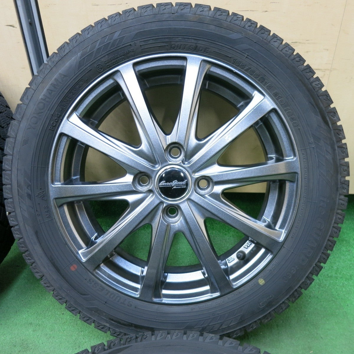 バリ溝！23年！8.5分★スタッドレス 165/65R15 ヨコハマ アイスガード iG60 EuroSpeed MANARAY SPORT ユーロスピード マナレイ 15インチ PCD100/4H★5022804SYス