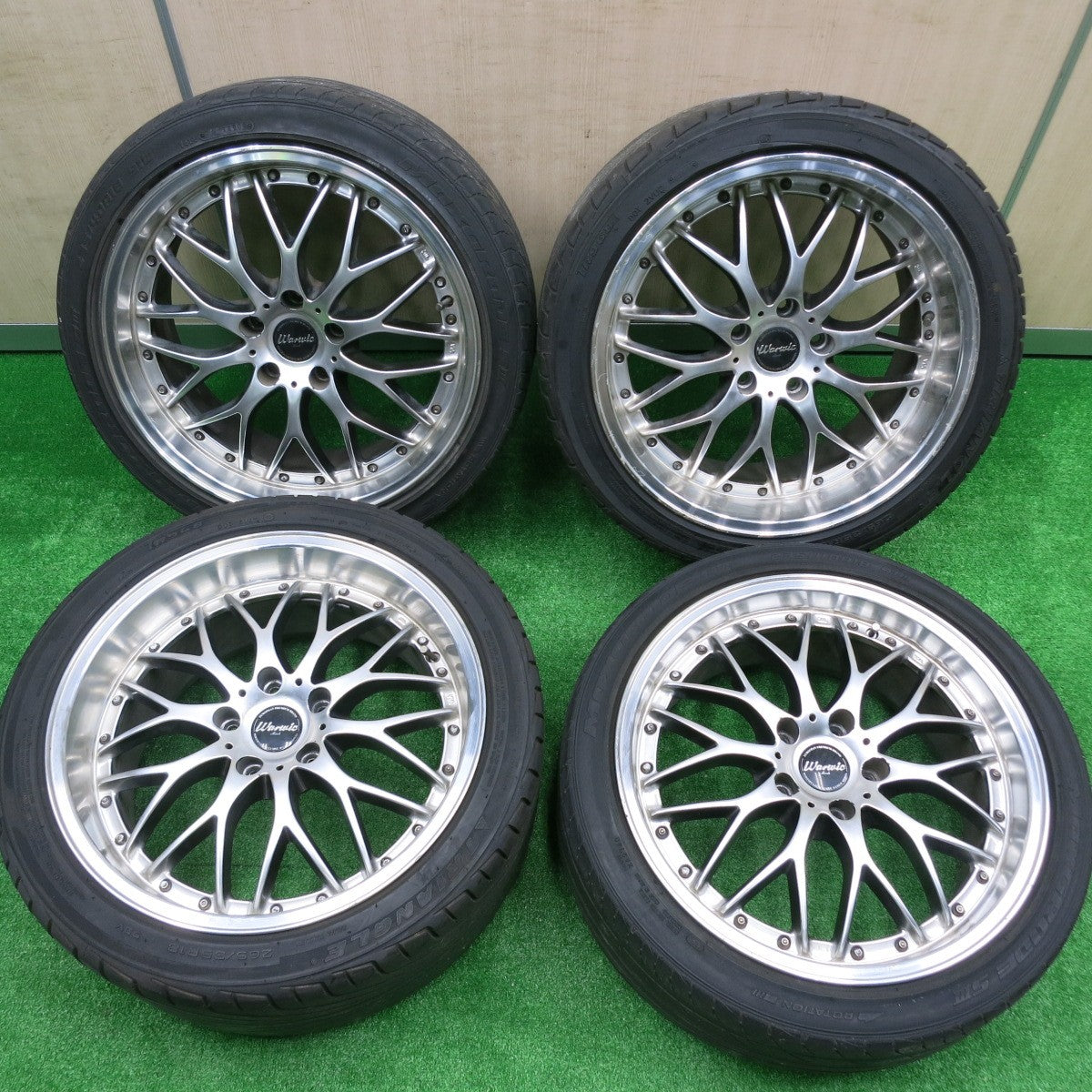 *送料無料* 4本★Warwic Mesh 235/40R18 265/35R18 マックスグレードSⅢ トライアングル TR968 ワーウィック メッシュ PCD114.3/5H★4073004HAノ