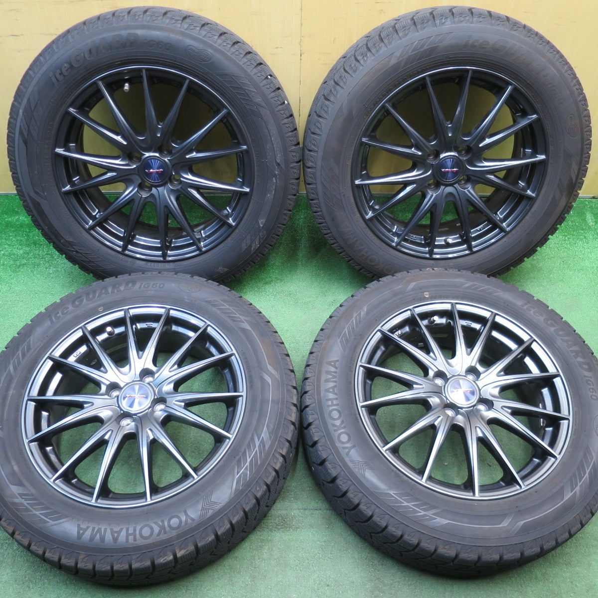 バリ溝！23年！キレイ！9.5分★スタッドレス 195/65R16 ヨコハマ アイスガード iG60 VELVA SPORTZ ヴェルヴァ 16インチ PCD100/4H★6042105NJス