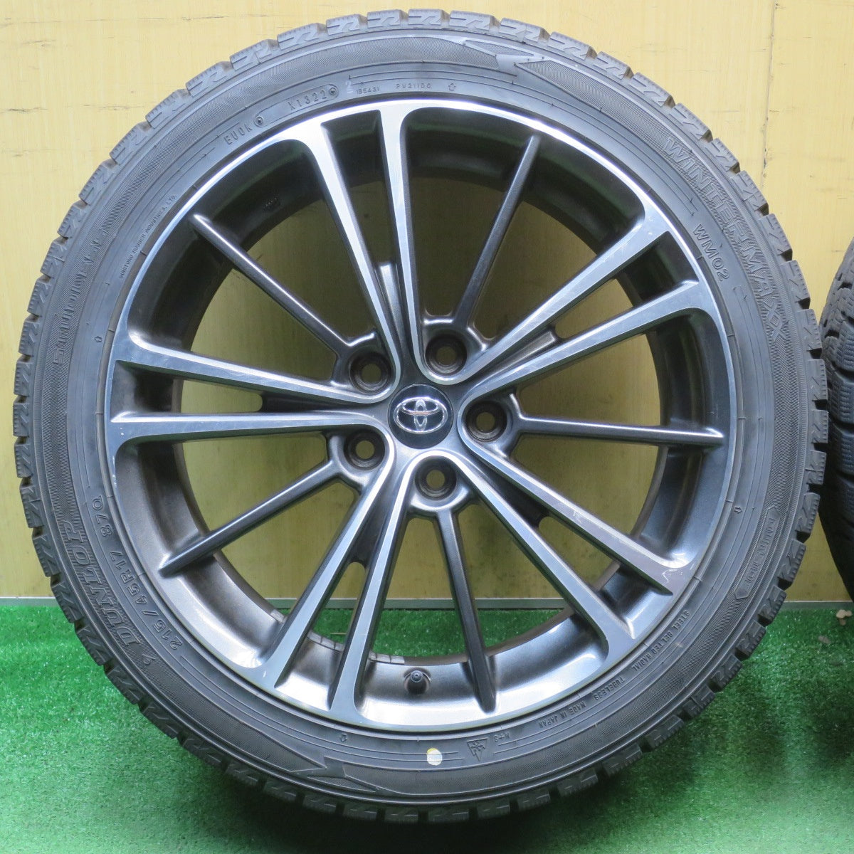 バリ溝！22年！9.5分★トヨタ ZN6 86 スバル BRZ 純正 215/45R17 スタッドレス ダンロップ ウインターマックス WM02 17インチ PCD100/5H★6042902NJス