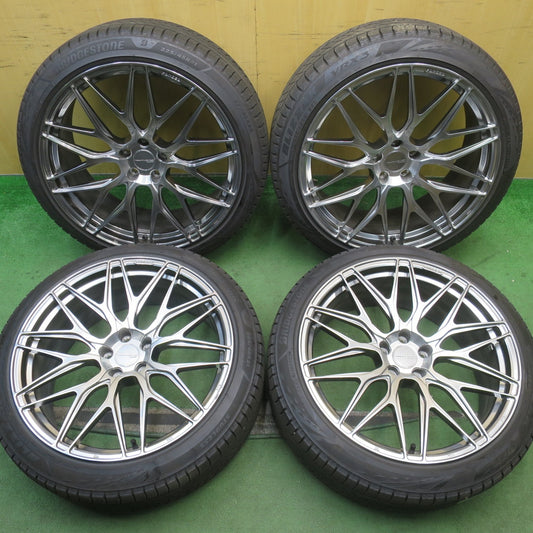 バリ溝！23年！キレイ！9.5分★TRAFFICSTAR FORGED 225/45R21 スタッドレス ブリヂストン ブリザック VRX3 トラフィックスター 鍛造 21インチ PCD114.3/5H★5100203NJス