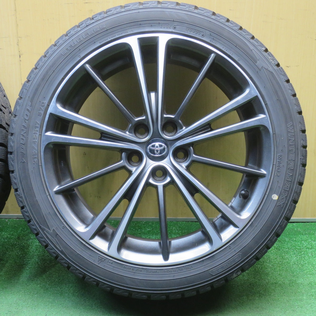 バリ溝！22年！9.5分★トヨタ ZN6 86 スバル BRZ 純正 215/45R17 スタッドレス ダンロップ ウインターマックス WM02 17インチ PCD100/5H★6042902NJス