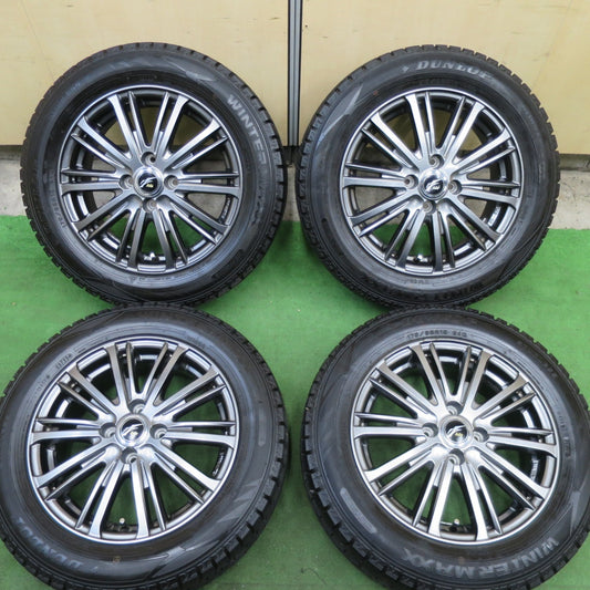 バリ溝！22年！キレイ！9.5分★スタッドレス 175/65R15 ダンロップ ウインターマックス WM02 Fang ファング 15インチ PCD100/4H★5112507TTス