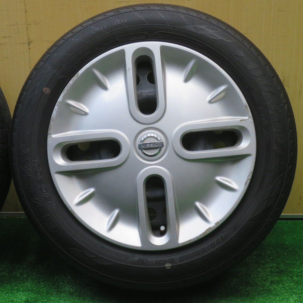 4本価格！21年★日産 キューブ 純正 スチール 175/65R15 ダンロップ エナセーブ EC204 15インチ PCD100/4H★5101402NJノ