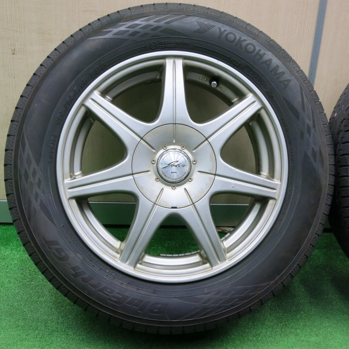 [送料無料] バリ溝！20年！9分★185/65R15 ヨコハマ BluEarth-GT JOKER ジョーカー 15インチ ブルーアースGT PCD100 114.3/4H マルチ★4103004NJノ