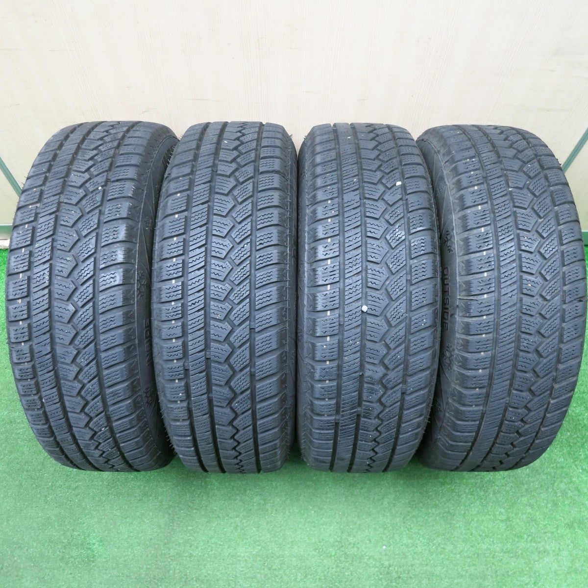 [送料無料] バリ溝！9分★プリウス 等 195/65R15 スタッドレス インターステート DURATION 30 STRANGER ストレンジャー 15インチ PCD100/5H★4121807NJス