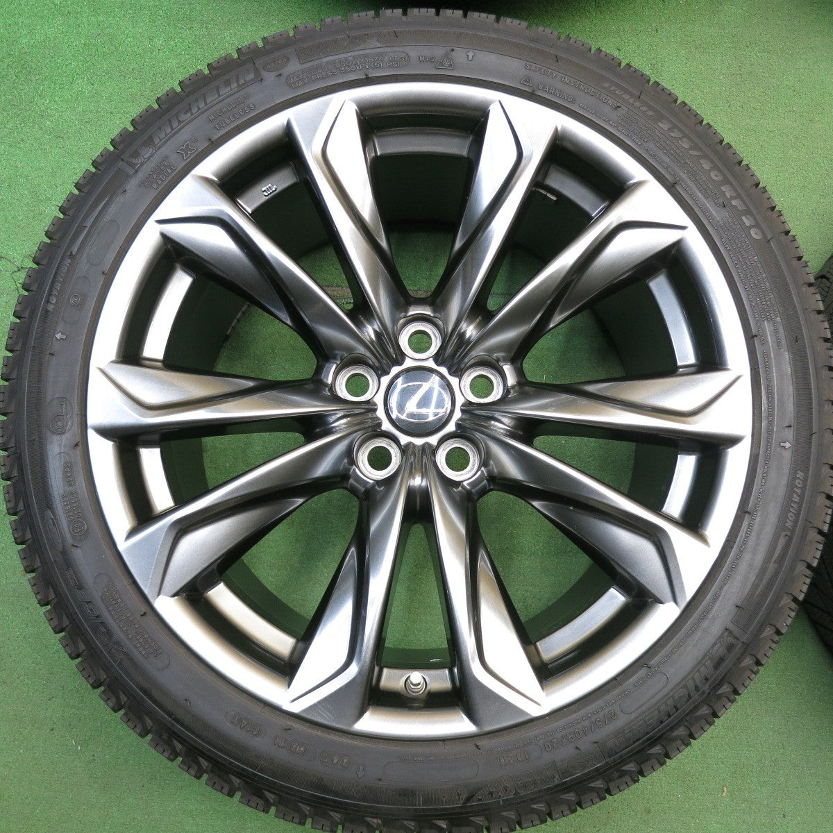 センサー付！バリ溝！22年！キレイ！9分★レクサス LS Fスポーツ 純正 245/45R20 275/40R20 スタッドレス ミシュラン X-ICE XI3 20インチ PCD120/5H★6042309HAス