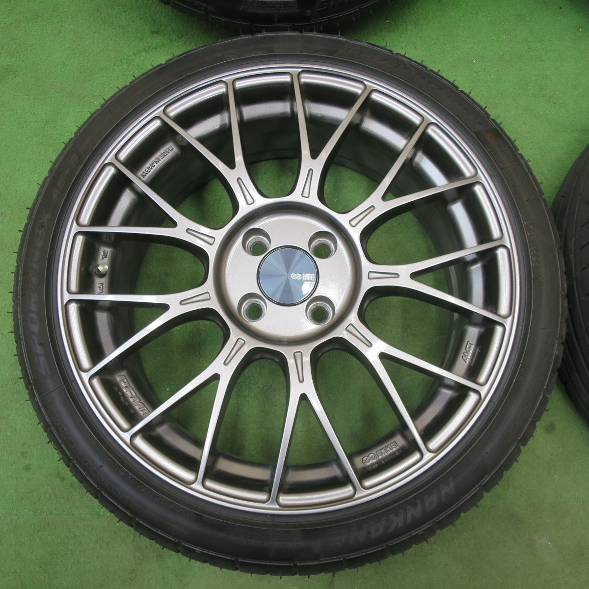 キレイ！25年★ENKEI PFM1 195/45R17 ナンカン SPORTNEX AS-3 エンケイ 17インチ PCD100/4H★6020302ナノ