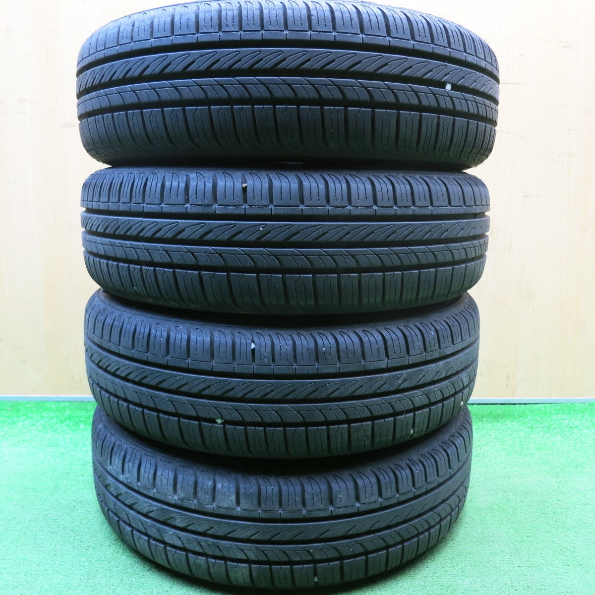 バリ溝！24年！9分★155/65R14 ロードストーン EUROVIS HP02 SH01 CLX T-3 14インチ PCD100/4H★6022620HAノ