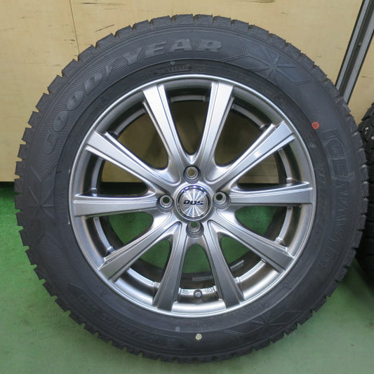 バリ溝！キレイ！ほぼ10分◎スタッドレス 195/65R16 グッドイヤー アイスナビ6 D.O.S. DOS 社外 アルミ 16インチ PCD100/4H◎6100702HNス