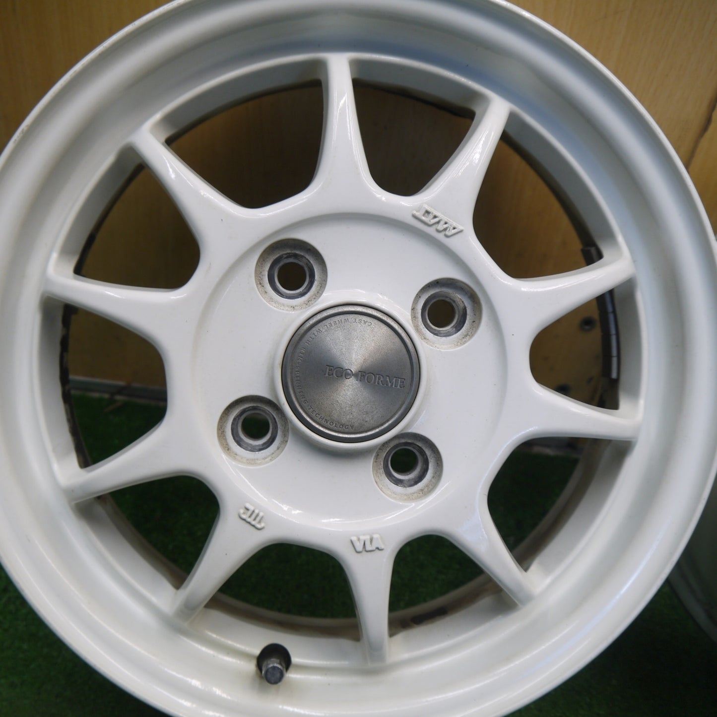 キレイ◎ECO FORME CRS102 13インチ ホイール エコ フォルム ブリヂストン製 13×4.00B PCD100/4H◎6082804Hホ