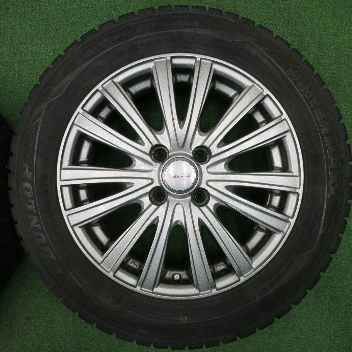 キレイ★スタッドレス 175/65R15 ダンロップ ウインターマックス WM01 VELVA TESALIA ヴェルヴァ PCD100/4H★5010406NJス