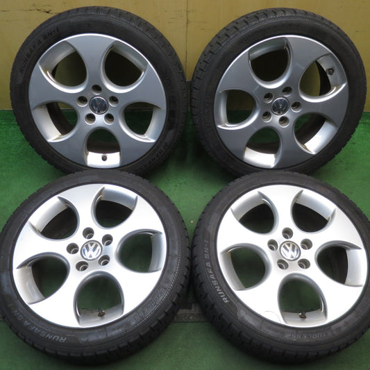 4本価格★ワーゲン ゴルフ 等 純正 BBS RD252 225/45R17 スタッドレス ナンカン RUNSAFA SN-1 17インチ PCD112/5H★5072701NJス