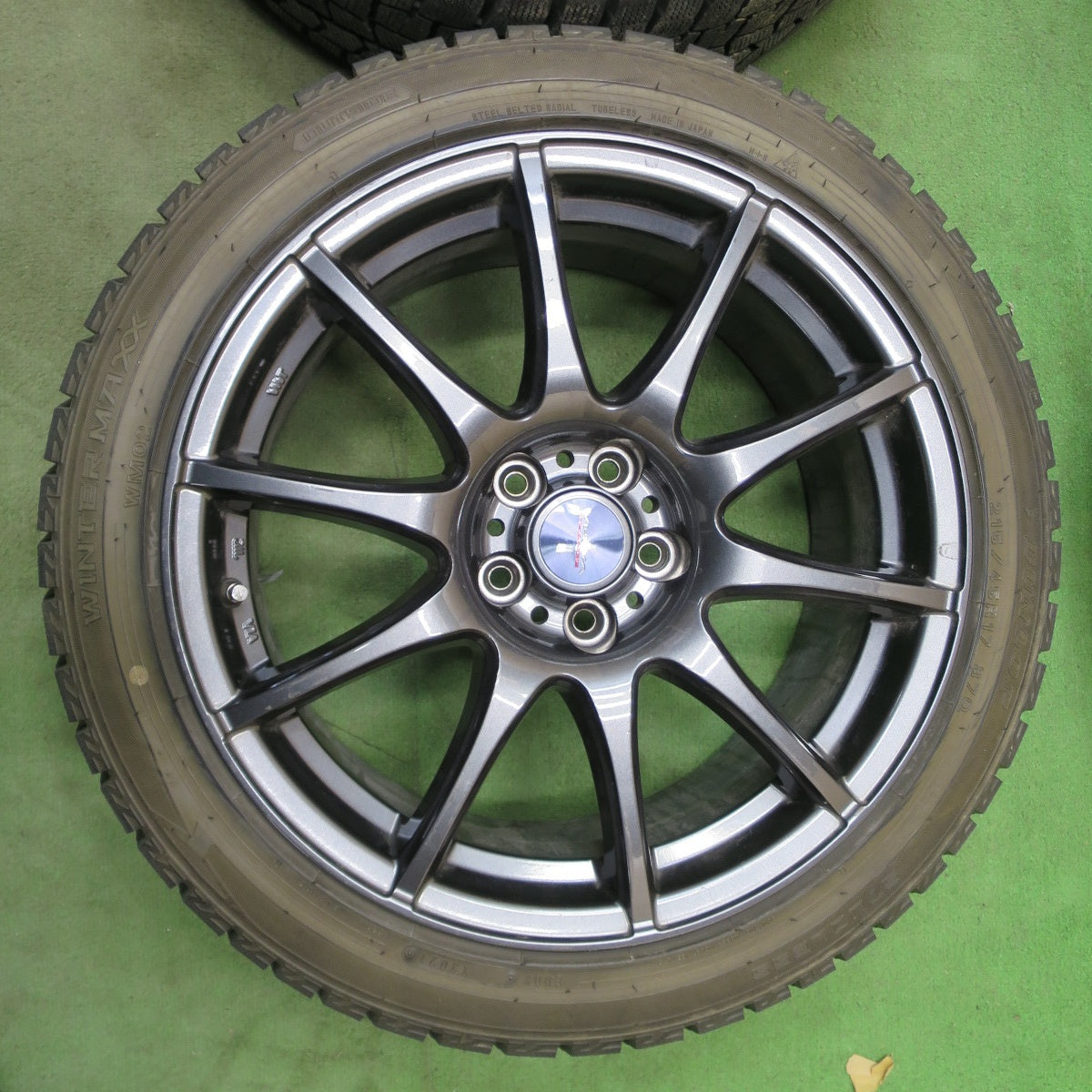 バリ溝！9.5分◎プリウス 86 BRZ 等 215/45R17 スタッドレス ダンロップ ウインターマックス WM02 VELVA CHARGE ヴェルヴァ 17インチ PCD100/5H◎6082502NGス