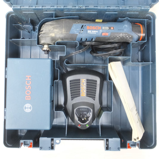 [送料無料] ◆ボッシュ BOSCH バッテリー カットソー GMF10.8V-LI 10.8V 1.3Ah マルチ ツール バッテリー 充電器 ケース付き 切断機 切断 剥離 サンディング 電動 工具◆