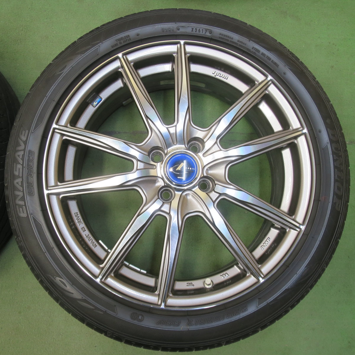 キレイ★LEONIS NAVIA 04 AMF 205/50R17 ダンロップ エナセーブ EC203 レオニス ナヴィア 17インチ PCD100/4H★6040903イノ