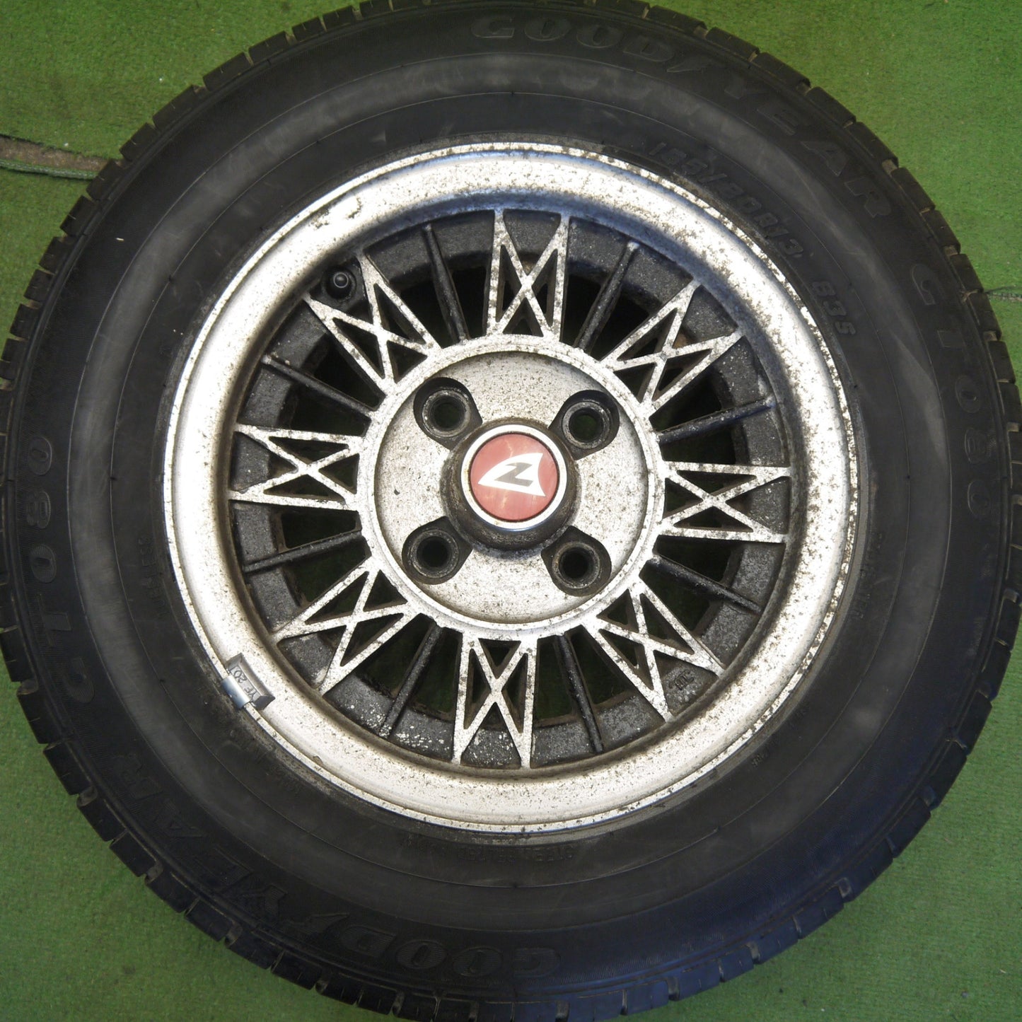4本価格◎旧車 当時物 ZONA ゾーナ 165/80R13 グッドイヤー GT080 13インチ PCD114.3/4H◎6071008Hノ