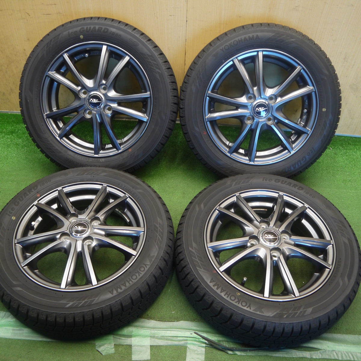 バリ溝！23年！9.5分◎スタッドレス 155/65R14 ヨコハマ アイスガード iG60 NIRVANA NV ニルバーナ ニルヴァーナ 14インチ PCD100/4H◎6100603Hス