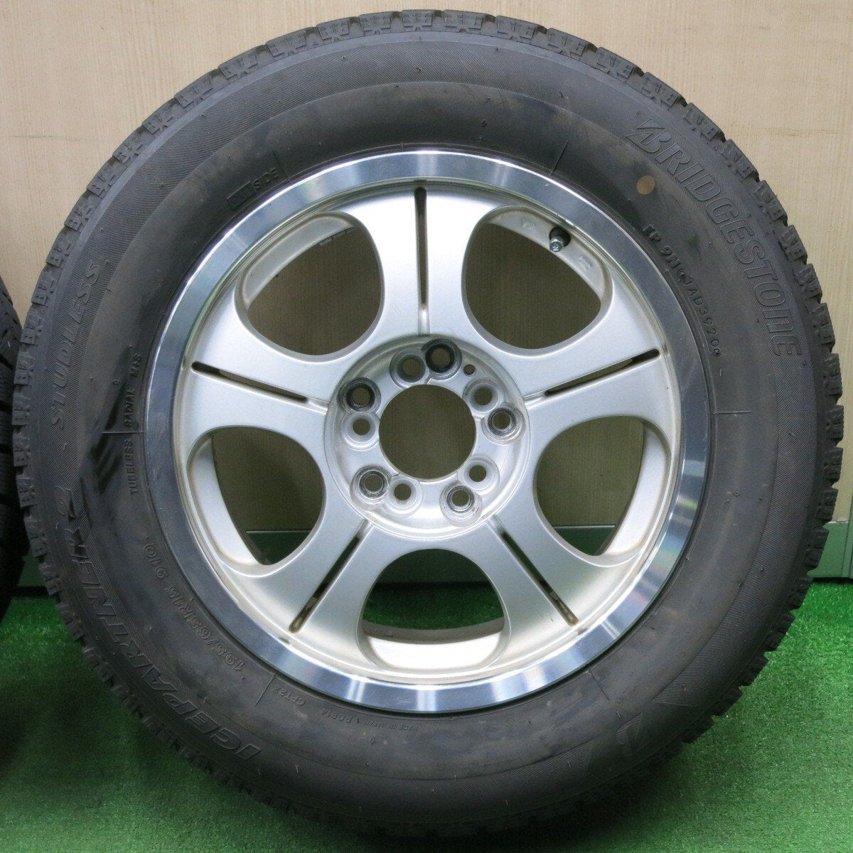 バリ溝！20年！キレイ！8.5分★スタッドレス 195/65R15 ブリヂストン アイスパートナー2 社外 アルミ 15インチ PCD100 114.3/5H マルチ★4121804NJス