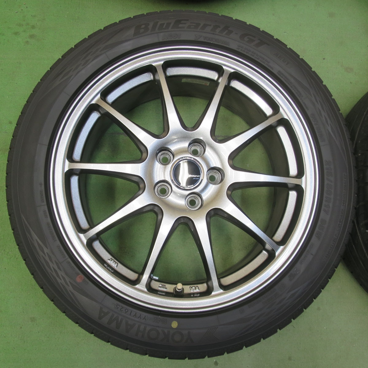 バリ溝！25年！キレイ！ほぼ10分★レガシィ 等 215/50R17 ヨコハマ BluEarth-GT AE51 ZACK JP-202 MONZA ザック モンツァ 17インチ ブルーアース PCD100/5H★6040404イノ