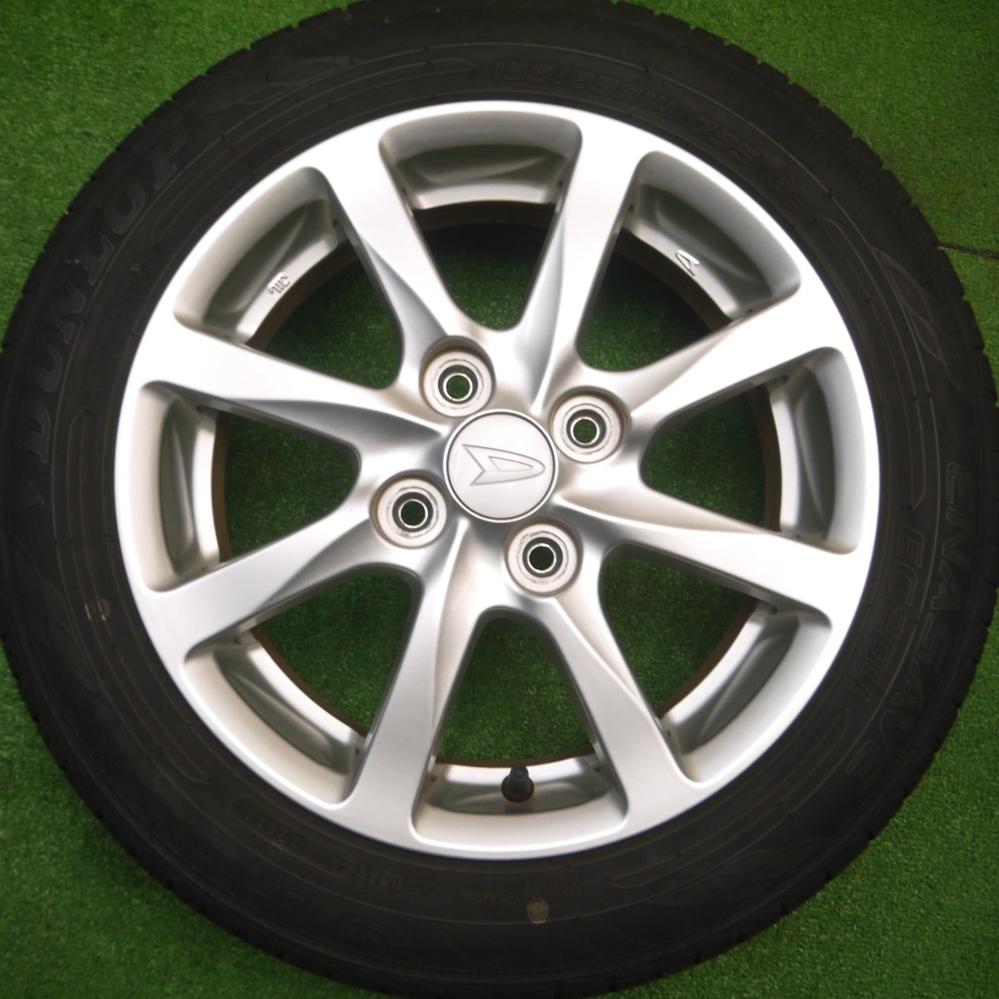 [送料無料] 4本価格★ダイハツ タント 純正 155/65R14 ダンロップ エナセーブ EC204 14インチ PCD100/4H★4110504Hノ