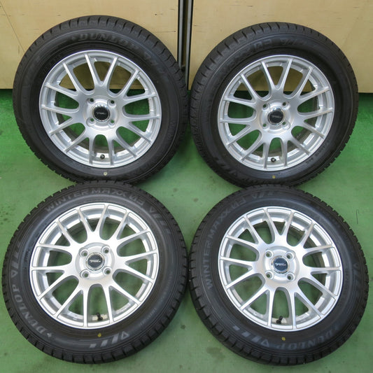 バリ溝！23年！キレイ！9.5分★スタッドレス 185/60R15 ダンロップ ウインターマックス03 TOPRUN トップラン 15インチ PCD100/4H★6020503イス