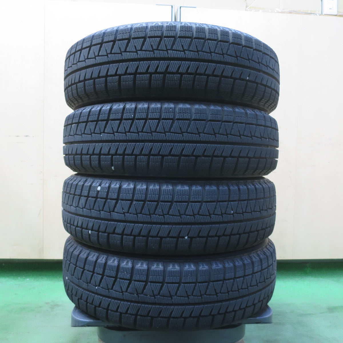 バリ溝！8.5分★スタッドレス 155/65R14 ブリヂストン アイスパートナー2 JP STYLE Jefa 社外 アルミ 14インチ PCD100/4H★6033009イス