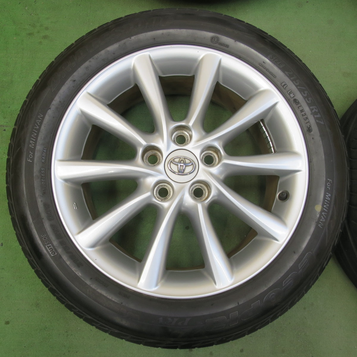 キレイ★トヨタ 50系 エスティマ アエラス 純正 215/55R17 トーヨー トランパス J48 ブリヂストン エコピア PRV 17インチ PCD114.3/5H★6040904イノ