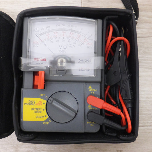 [送料無料] 美品★三和電気計器 SANWA 絶縁抵抗計 DM1008S　INSULATION RESISTANCE TESTER★