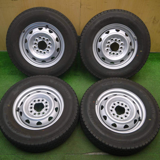 バリ溝！22年！キレイ！9分★スタッドレス 145/80R12 80/78N ヨコハマ アイスガード iG91 スチール ホイール 12インチ PCD100 110 114.3/4H マルチ★5022506Hス
