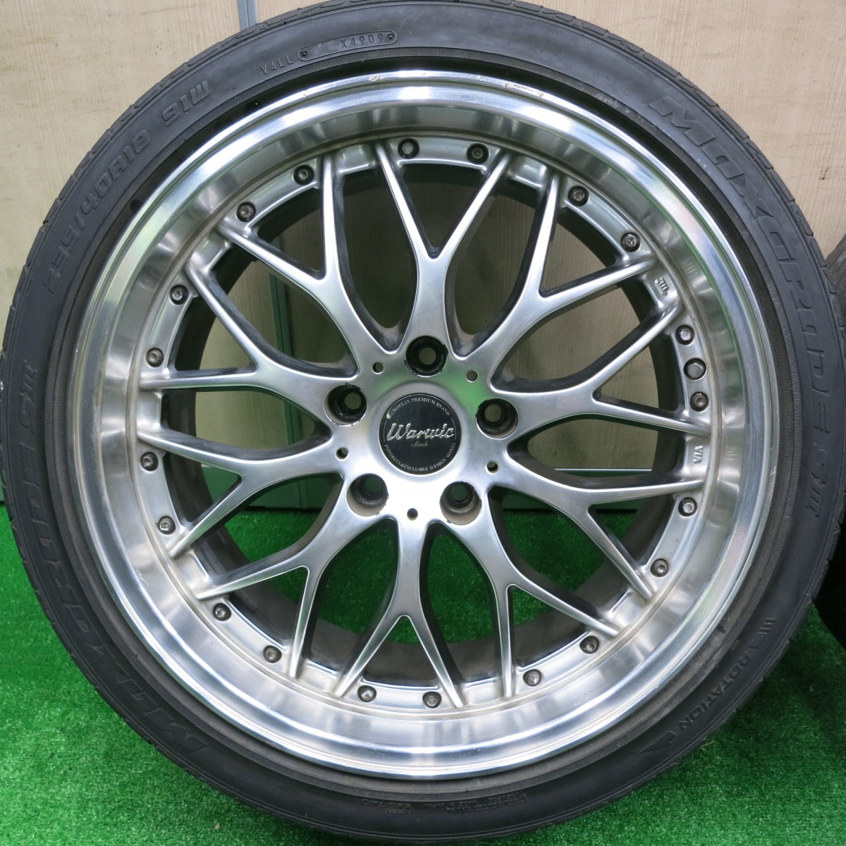 *送料無料* 4本★Warwic Mesh 235/40R18 265/35R18 マックスグレードSⅢ トライアングル TR968 ワーウィック メッシュ PCD114.3/5H★4073004HAノ