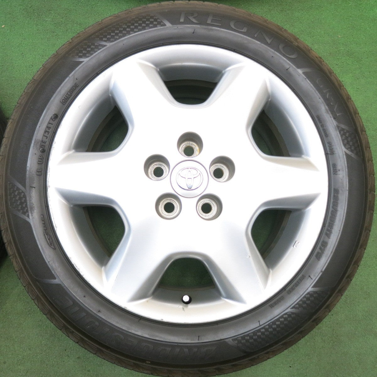 バリ溝！9.5分◎トヨタ セルシオ C仕様 純正 225/55R17 ブリヂストン レグノ GR-XI 17インチ PCD114.3/5H◎6072305HAノ