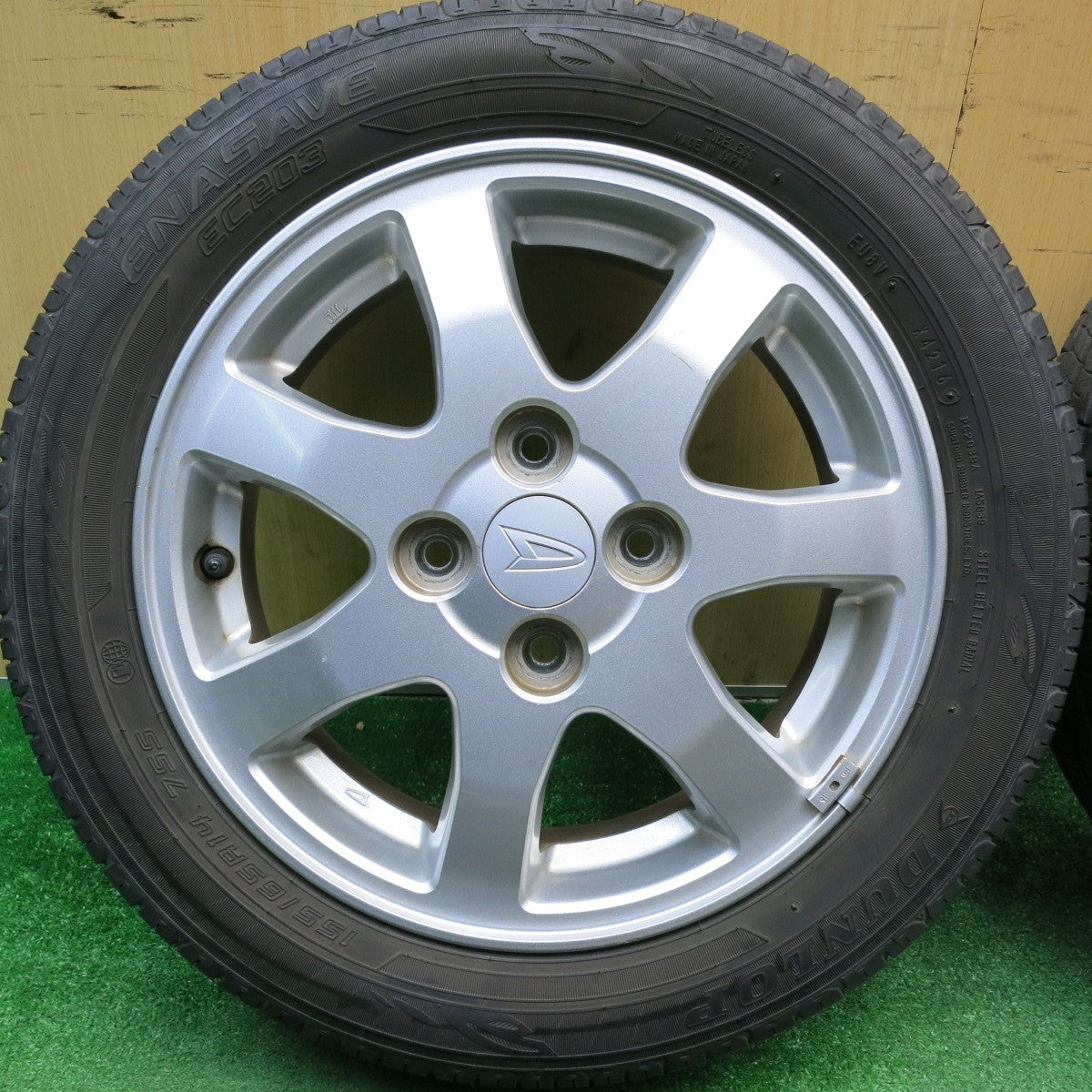 バリ溝！21年！8.5分★ダイハツ タント ムーヴ 等 純正 155/65R14 ダンロップ エナセーブ EC204 EC203 14インチ PCD100/4H★5121805HAノ