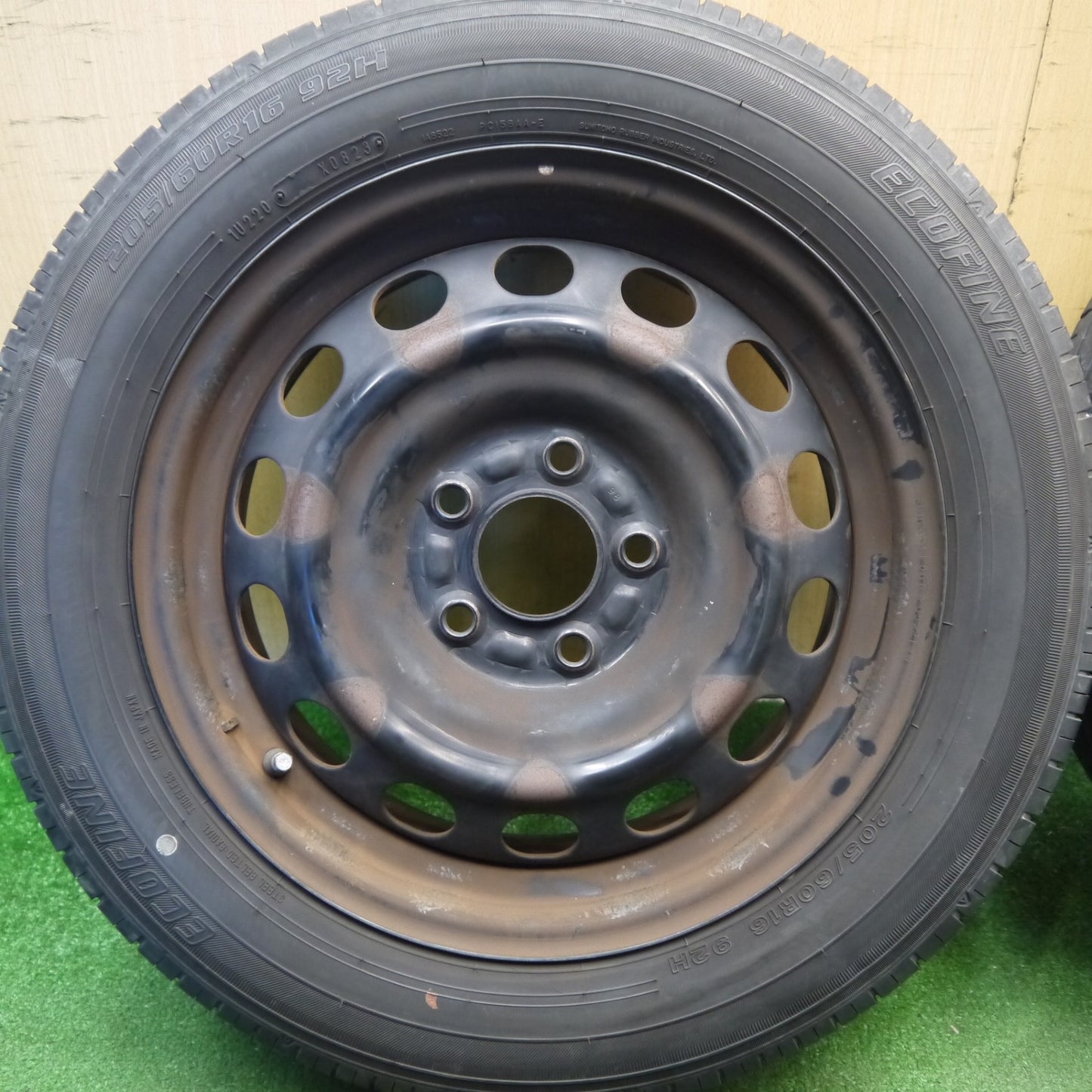 バリ溝！23年！9.5分★205/60R16 ECOFINE スチール ホイール エコファイン 16インチ PCD114.3/5H★6033004Hノ