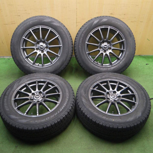 バリ溝！キレイ！8.5分★スタッドレス 225/65R17 ピレリ アイスアシンメトリコ プラス TEAD テッド PCD114.3/5H★4030104KKス