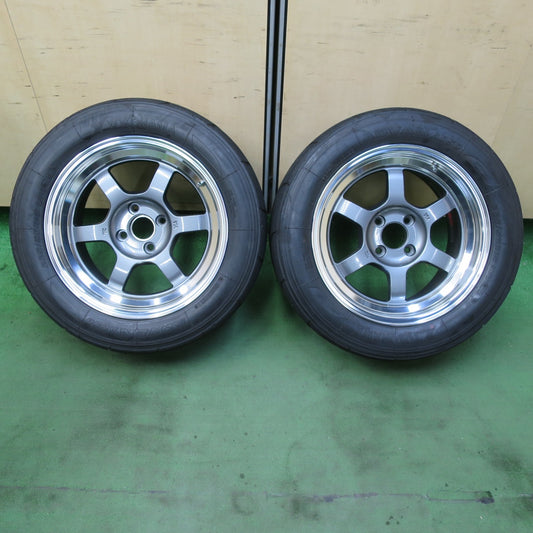 キレイ！25年！2本★RAYS VR TE37V 225/50R15 ヨコハマ アドバン A050 レイズ 15インチ PCD100/4H★5082808イノ